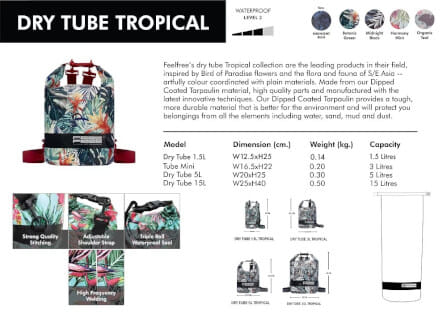 กระเป๋ากันน้ำ FEELFREE  DRY TUBE TROPICAL15L สี MIDNIGHT BLUE/BLACK_1